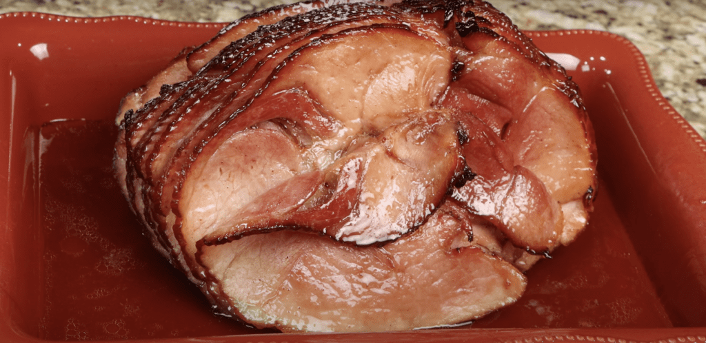 Honey glazed ham